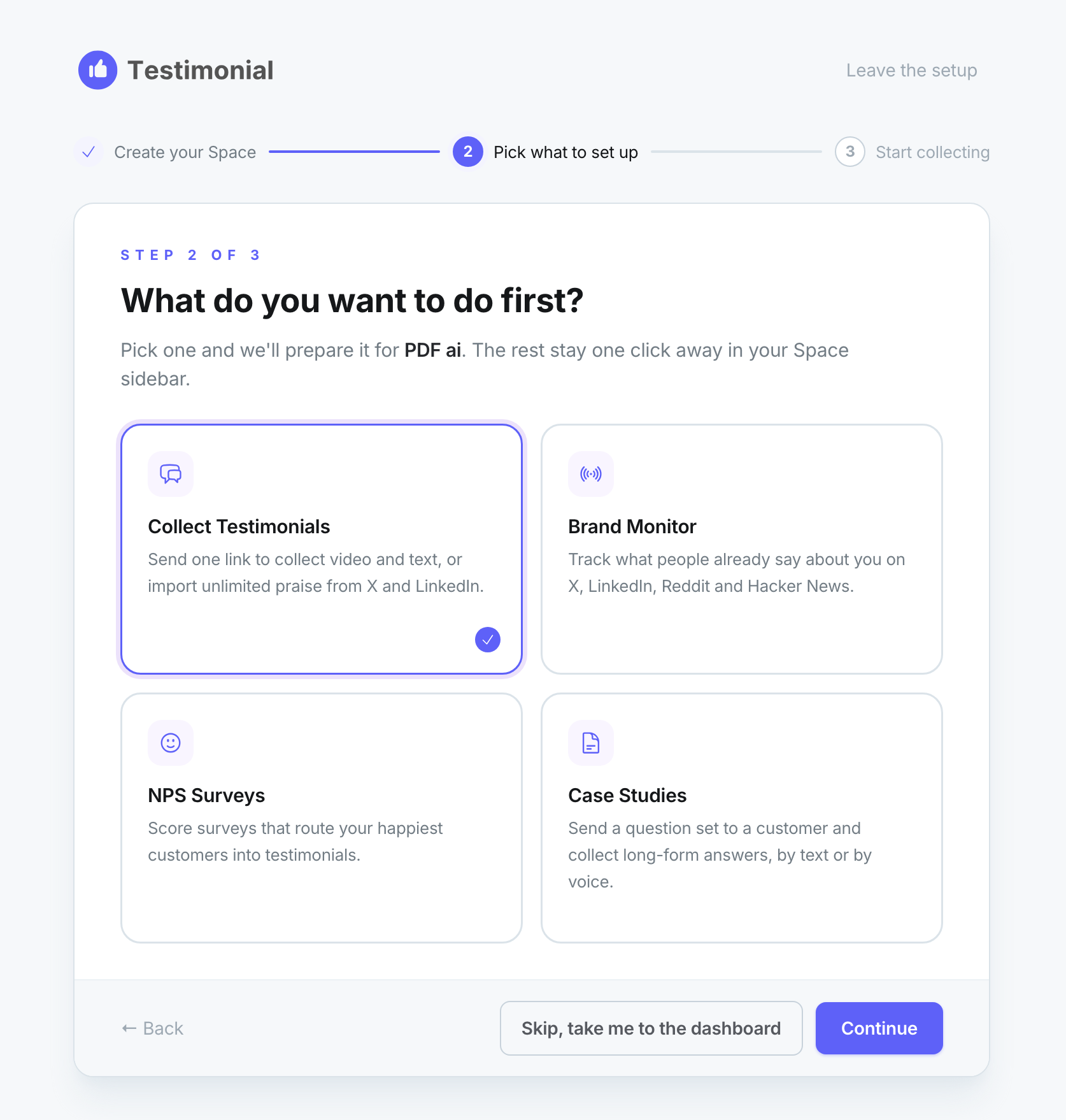 What do you want to do first?
