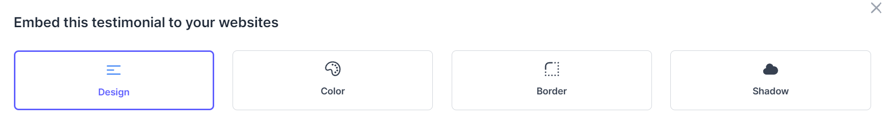 Advanced styling controls for a single text embed
